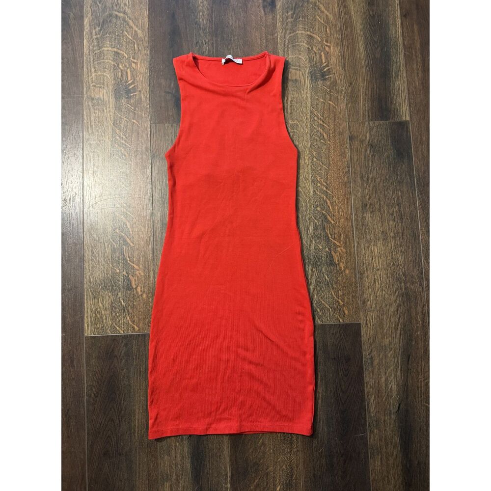 Zara Red Fitted Mini Dress – Sleeveless Tank Dress – Size S